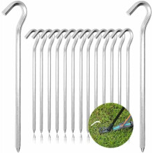 Kestävästä materiaalista valmistetut telttakiilat, monikäyttöinen kuusikulmainen tanko ulkovarusteiden ankkurointiin (18 cm)