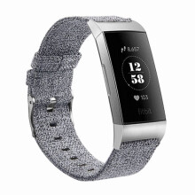 Fitbit Charge 3 bracelet canvas Gray (L)