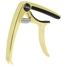 Golden Aluminium Alloy Guitar Capo for Acoustic and Classical Guitars, Quick Key Change, Durable Metal Body