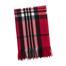 Sciarpa a quadri in finta cashmere, semplice, stile vintage letterario, calda e resistente al freddo.