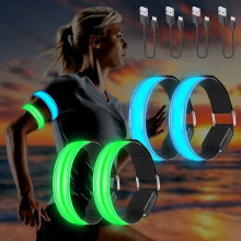 Compatibel met reflecterende LED-armband, ultra hoge zichtbaarheid, geschikt voor hardlopen en fietsen in het donker.