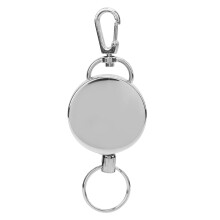 Heavy Duty Metal ID Badge Holder, Retractable Reel Cord with Belt Clip Design Compatible with Secure Attachment
