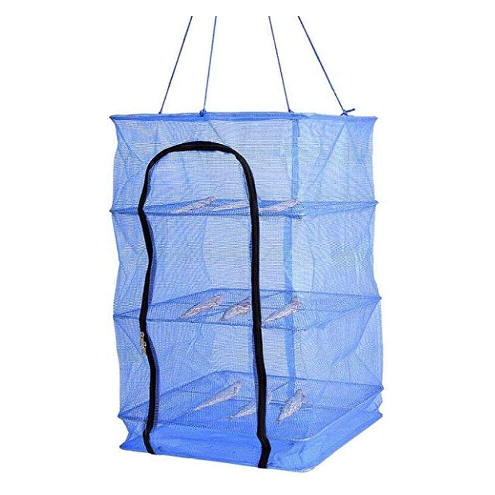 Environmental Friendly Nylon Four Hanging Mesh Dryer, Foldable Outdoor Food Screen Compatible With Enhanced Ventilation, High-Quality Materi 4261617881680