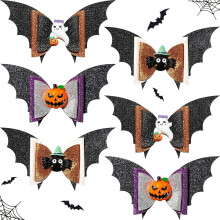 Sparkly Ghost Hair Clips, Exquisite Costume Accessories, Cute Halloween Costume Party Decor Compatible with Women Teens Kids (6PCS)