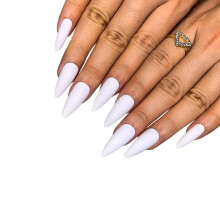 24 buc unghii false mate culoare pură mediu lung stiletto migdale presă pe unghii false vârfuri artificiale manichiură pentru degete comp
