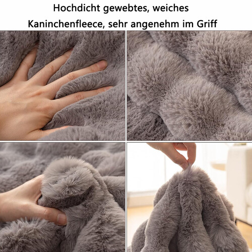 Κάλυμμα καναπέ-κρεβάτι Rabbit Plush σε σχήμα L, 1/2/3/4 θέσεων, γωνιακό κάλυμμα καναπέ-κρεβ 1