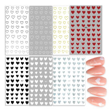 Heart Nail Art Stickers ,21 Sheets 3D Design Nail Decoration Self-Adhesive Nail Stickers Fingernail Decoration Compatible with Women Girls