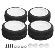 Stilvolles Aussehen, griffige Gummireifen für WPL D12 1/10 (013W) kompatible RC-Car-Teile mit starker Straßenlage, langer Lebensdauer und
