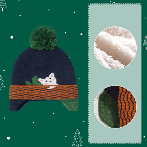 Børnehue, vintervarm drenge piger beanie fleece 2