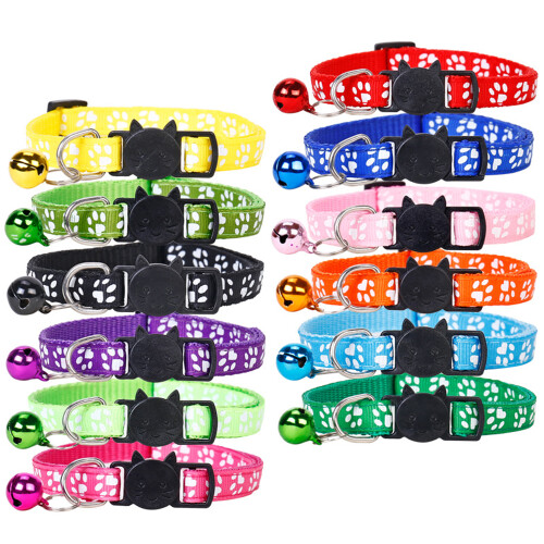 Collier d'identification pour chiot, motif chiot mignon, en nylon doux, phosphorescent