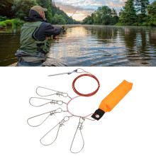 Accessorio da pesca avanzato, il filo da pesca in acciaio inossidabile combina un blocco per pesce vivo con una fune in filo d'acciaio compa