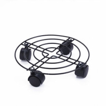 Metal Plant Caddy, Heavy Duty Indoor Outdoor Use Lockable Wheels 360 Rolling Casters Compatible with Large Heavy Planters Quick Assembly