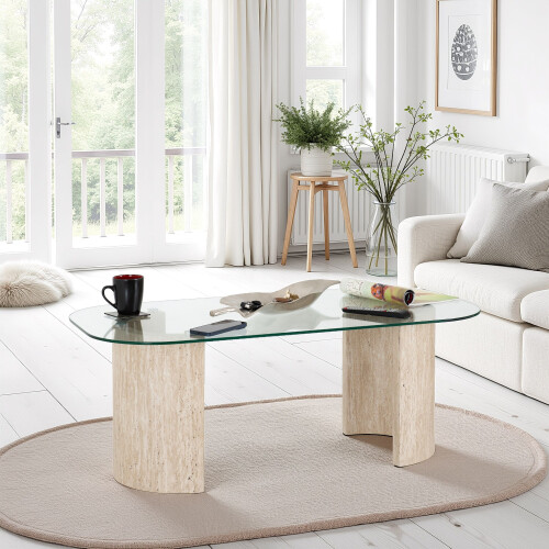 Seconique Modena Coffee Table - Clear Glass Effect