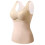 Dames basic hemdje/thermisch ondergoed met ingebouwde bh, dik gevoerd topje, abrikooskleur 1