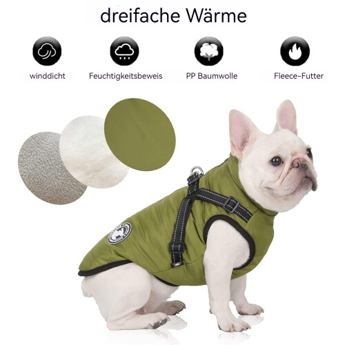 Pet's Winter Warrior: Αδιάβροχο παλτό για σκύλους με πλήρη ζώνη, ιδανικό για μικρά έως μεγά 2