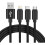 Versatile 3In1 Multi Usb Charging Short Cable, Fast Charging With High Current Compatible with Apple And Android Devices, Featuring High-Qua 1