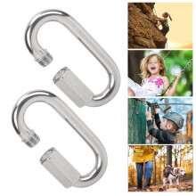 Rustproof Stainless Steel Quick Link, Heavy Duty Chain Connector with Corrosion-Resistant Finish, Versatile Binding Compatible with Indoor R