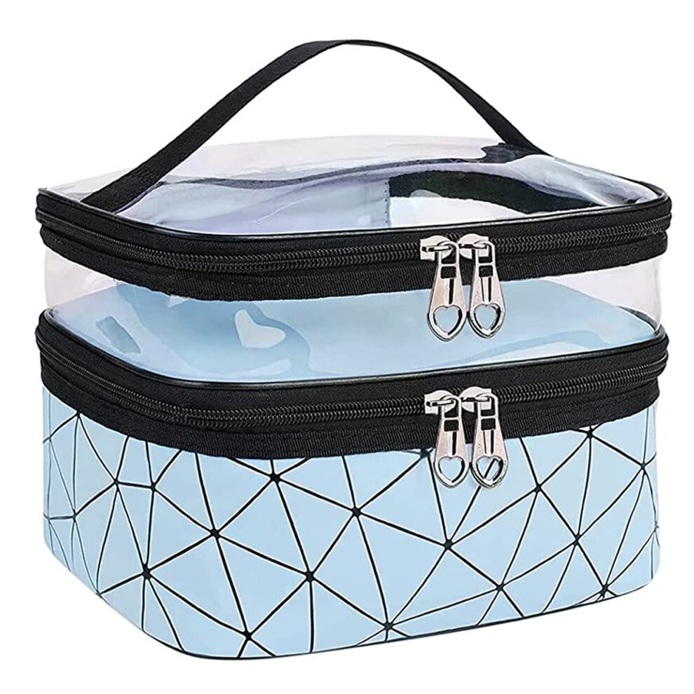 Double Layer Travel Makeup Box Makeup Bag Toiletry Bag Portable Women's Makeup Bag Storage 3564946441558