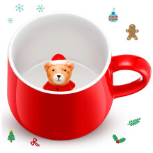 Tazza di Natale, tazza da caffè, latte, colazione, pupazzo di neve, Babbo Natale, cartone animato, tazza in ceramica, animale 3D, tazza rega