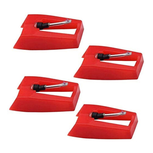 Ersatz-Plattenspielernadel rot (4 Stück)