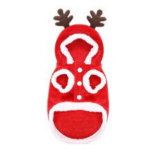 Costume di Babbo Natale compatibile con cani Vestiti di Natale Caldo costume da renna per cani Maglione per cuccioli Cappotti per animali do