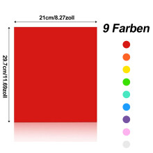 Kolorowe folie z filtrem żelowym, 9 sztuk 21x29,7 cm kolorowych, transparentnych folii do oświetlenia studyjnego, stroboskopowych LED, ręcz