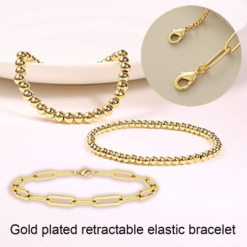 Braccialetti placcati compatibili con braccialetti elastici da donna alla moda 1