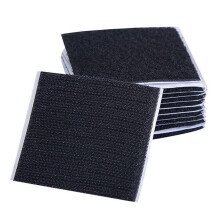 Lepiaca páska, 18 ks, suchý zips, 50x50 mm, čierna
