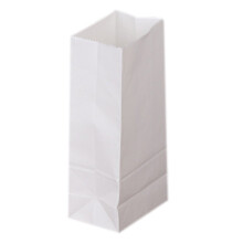 Pacote com 50 Sacos de Papel Brancos Ideais para Embalar Lanches e Refeições - Sem Etiquetas