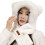 Cappello e sciarpa 2 in 1 con graziose orecchie da volpe, set cappello e sciarpa con volpe, cappello con sciarpa incorporata, cappello con s 1