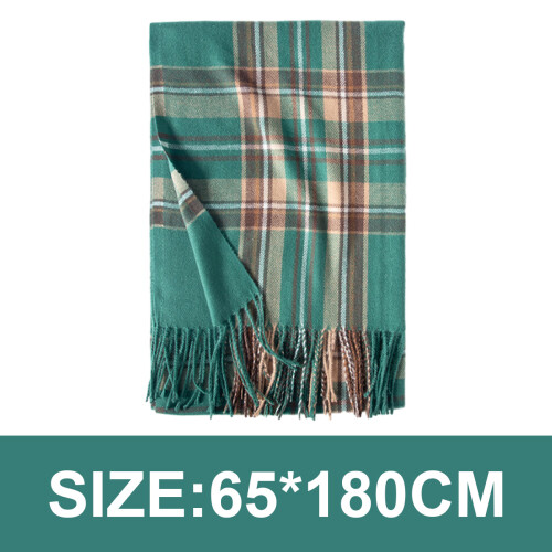 Cachecol de inverno clássico e macio com toque de cashmere. Cachecol xadrez clássico e quente. Xale. 1