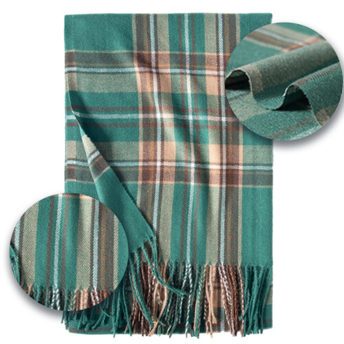 Cachecol de inverno clássico e macio com toque de cashmere. Cachecol xadrez clássico e quente. Xale. 2