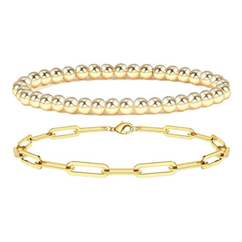 Braccialetti placcati compatibili con braccialetti elastici da donna alla moda