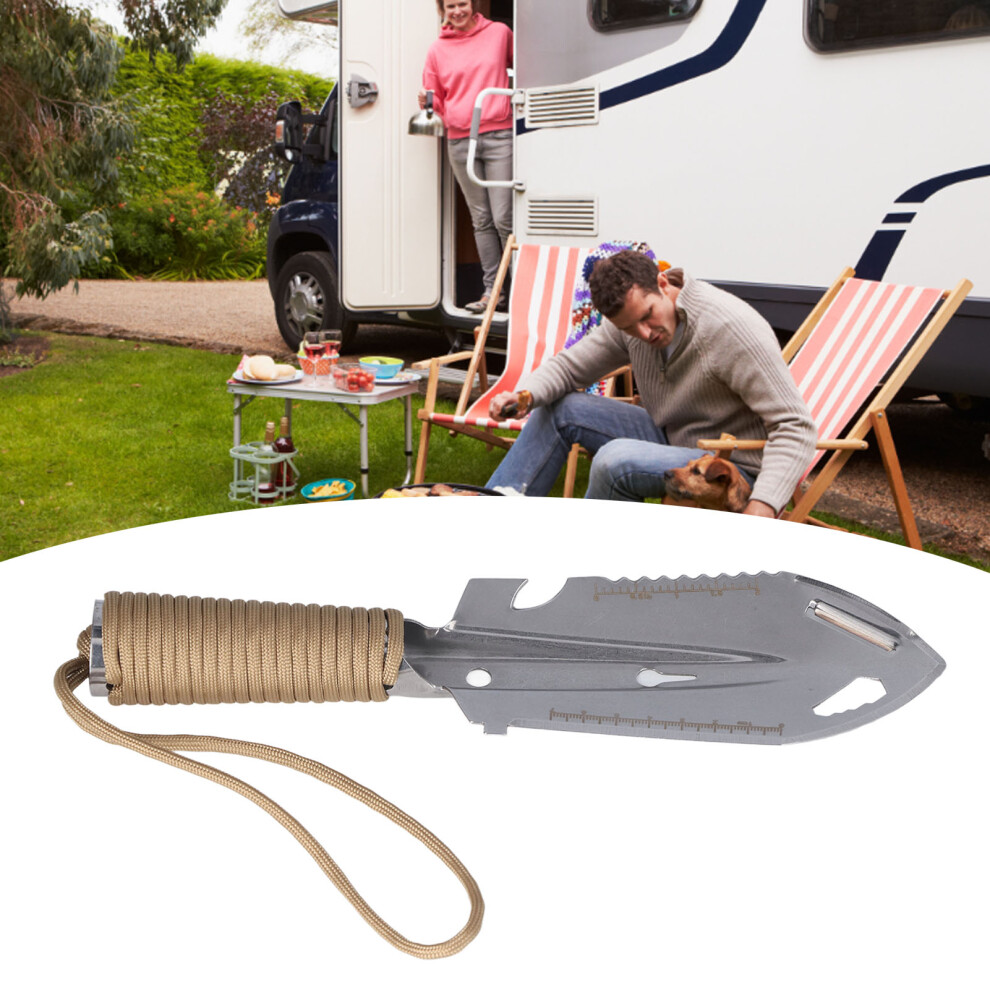 Survival Shovel Compatible With Outdoors, Titanium Construction Lightweight Hiking Trowel With Carrying Pouch 3564946445747