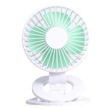 Ventilador portátil com clipe, alimentado por bateria recarregável e com velocidade ajustável, rotação de 360 graus, ideal para mesas e