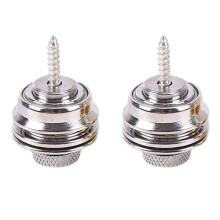 Guitar Strap Locks Set Silver, Durable Alloy Quick Release Security Lock Buttons for Electric and Acoustic Guitar