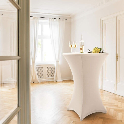 Capa elástica compatível com capas de mesa de bar - capa de mesa de bar elegante compatível com mesa de bistrô antracite 1