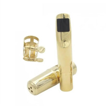 Gold Plated Alto Saxophone Mouthpiece 6C for Jazz and Classical Music, Beginner Friendly Durable Metal Design