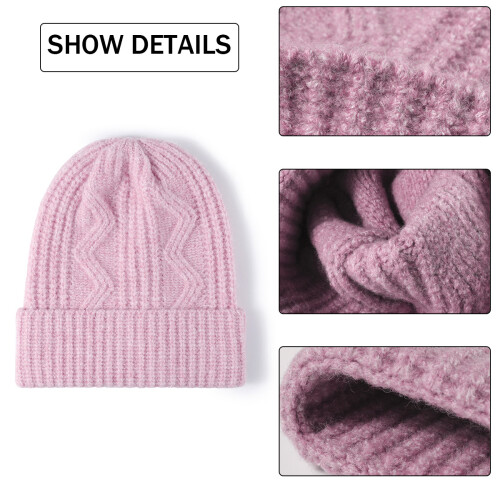 Χειμερινά καπέλα Beanie συμβατά με άνδρες - Ζεστά πλεκτά καπέλα Beanie με επένδυση για γ 2
