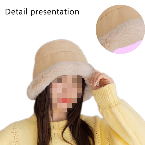 Kvinder Vinter Faux Suede Fur Bucket Hat 2
