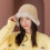 Kvinder Vinter Faux Suede Fur Bucket Hat 4