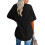 Oversize-T-Shirt für Damen mit V-Ausschnitt, lockere Basic-Bluse 2