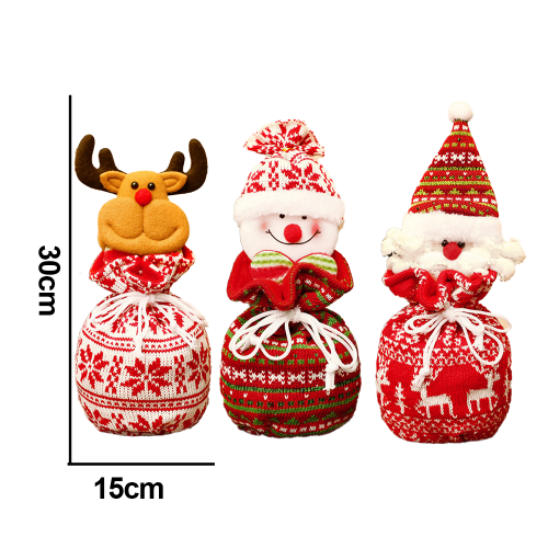Kerstcadeautas met trekkoord, kerstcadeautassen 1