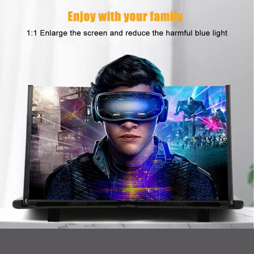Lupa de tela de 16 polegadas, lupa de tela 3D para celular, ampliador de tela compatível com todos os smartphones. 2
