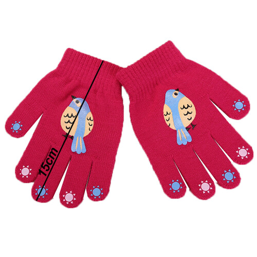 Luvas infantis, luvas de inverno de tricô, luvas elásticas com dedos completos, compatíveis com meninos e meninas. 1