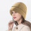 Gorro feminino de inverno em algodão com enchimento de plumas, leve e térmico. 5