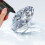 Ασημένιο μενταγιόν Moissanite, στρογγυλό μενταγιόν μονόπετρο με λαμπρή κοπή και 5