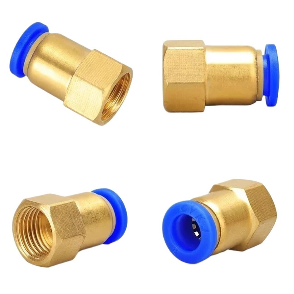 50Pcs Pneumatic Air Fittings Brass Quick Connect Couplers Set Pcf602 412Mm 1/4 Inch Female Thread 9045646498577
