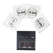 Violin Strings Set Nickel Plated Steel Core Durable Replacement with Corrosion Resistant Bead Head