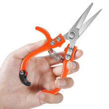 6.7 Inch Pruning Shears, Precision Needlepoint Garden Scissors with Straight Blade, Ergonomic Grip for Flowers and Herbs
